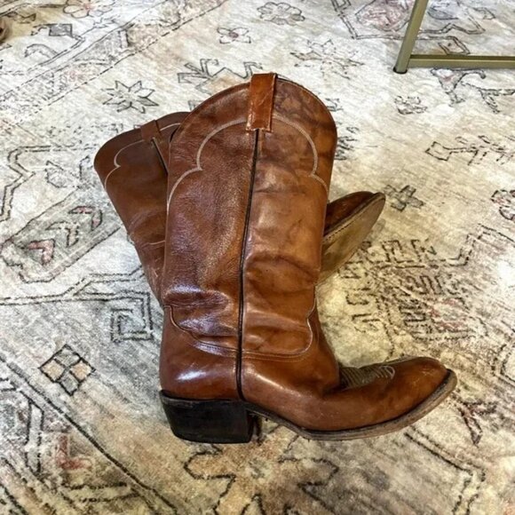 Tony Lama Men\'s Cowboy Boots Size 8EEEE in Brown Leather main image 10